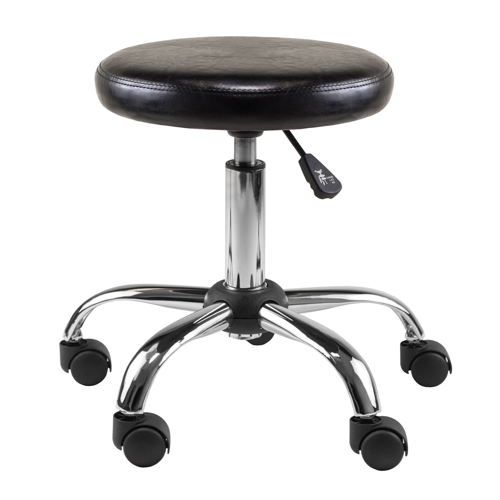 Clark Round Cushion Swivel Stool with adjustable height. Picture 1