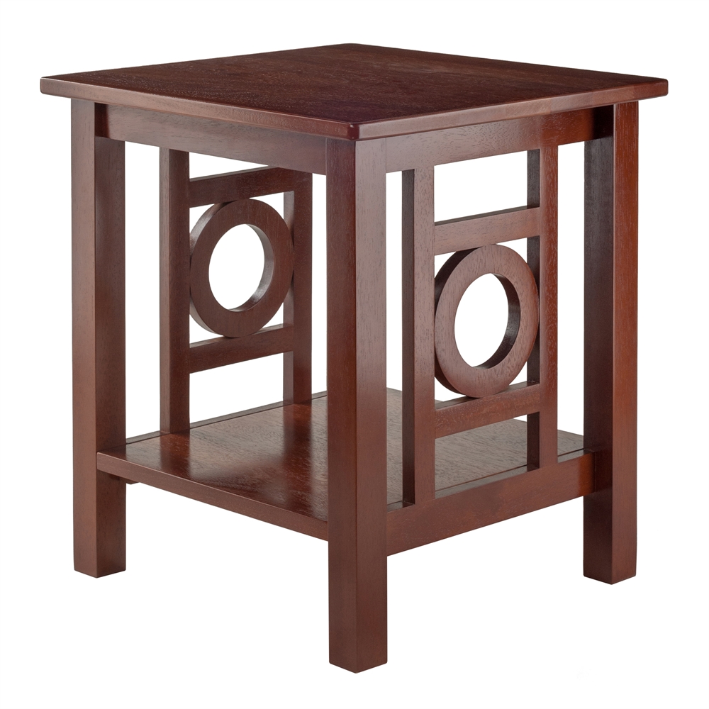 Ollie End Table Walnut. The main picture.