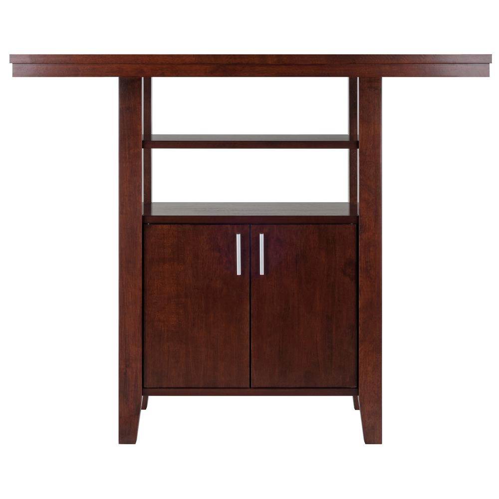 Albany High Table with Cabinet and Shelf in Walnut Finish. Picture 2
