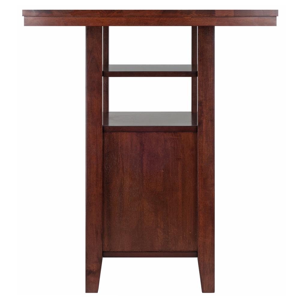 Albany High Table with Cabinet and Shelf in Walnut Finish. Picture 3