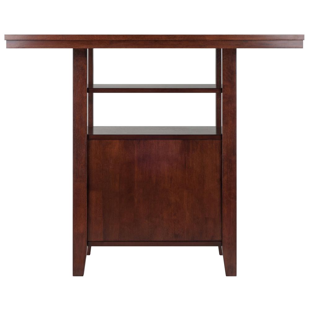 Albany High Table with Cabinet and Shelf in Walnut Finish. Picture 4
