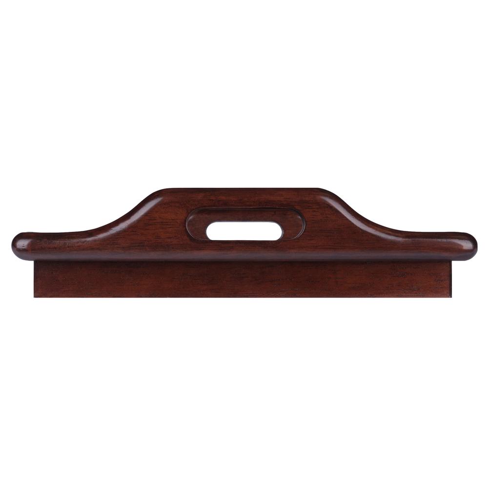 Reena Breakfast Tray Walnut/Black Finish with handle. Picture 4