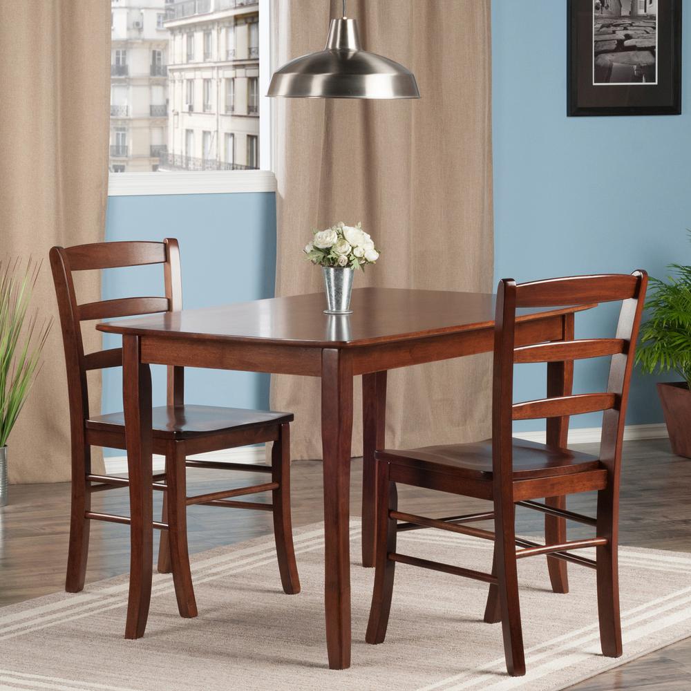 Inglewood 3-PC Set Dining Table w/ 2 Ladderback Chairs. Picture 3