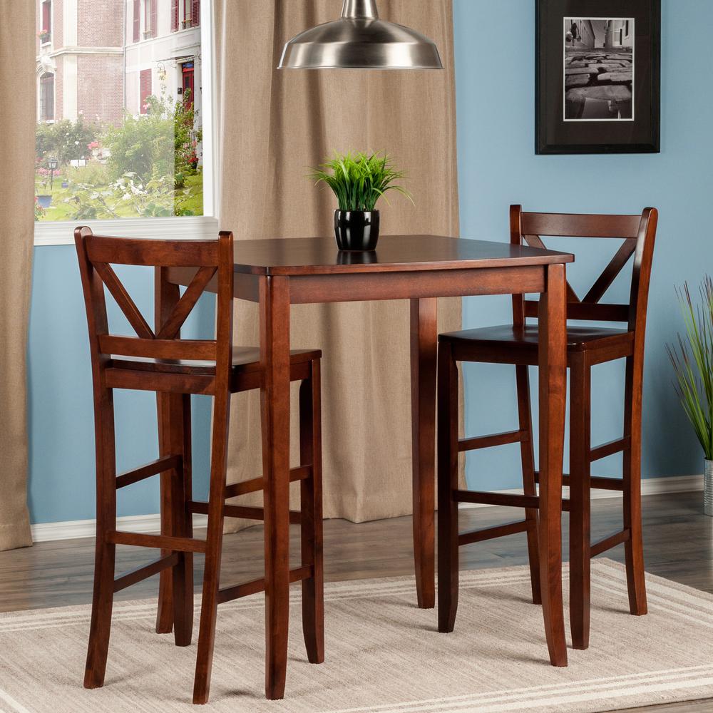 Inglewood 3-Pc High Table with 2 Bar V-Back Stools. Picture 2
