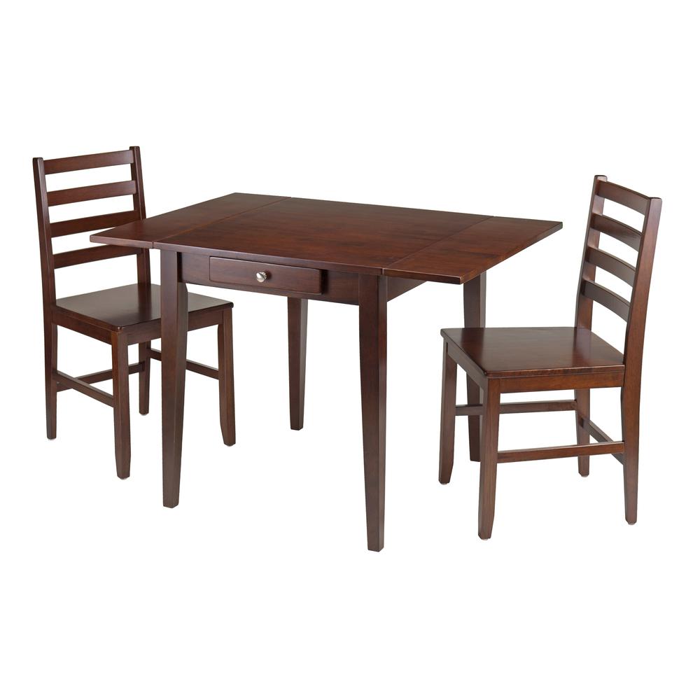 Hamilton 3-Pc Drop Leaf Dining Table with 2 Ladder Back Chairs. The main picture.