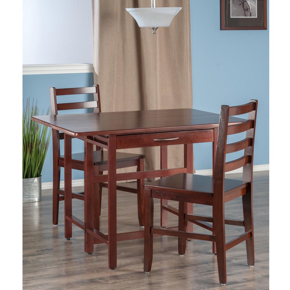 Taylor 3-Pc Set Drop Leaf Table w/ Ladder Back Chair. Picture 3