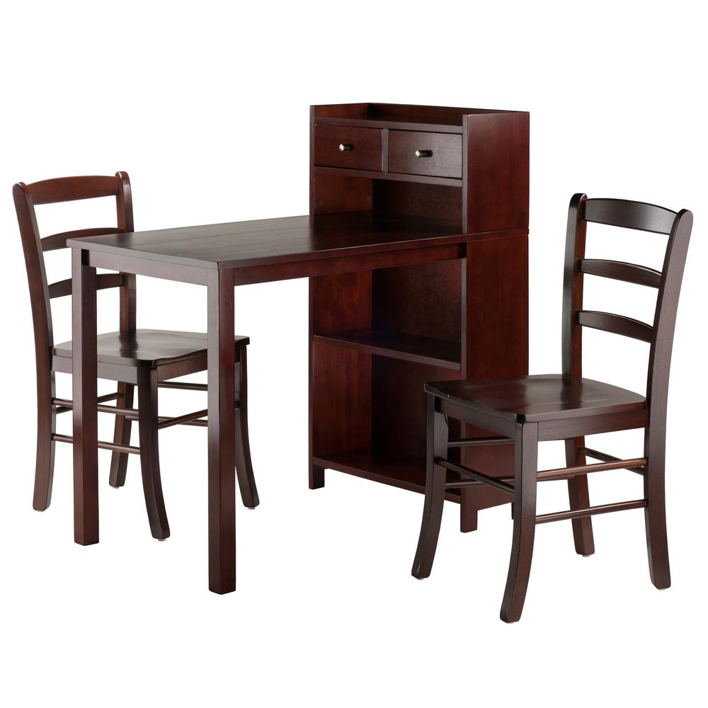 Tyler 3-Pc Set Table, Storage Shelf w/ Ladder Back Chairs. The main picture.