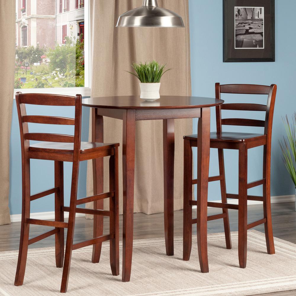 Fiona 3-Pc High Round Table with Ladder Back Stool. Picture 5