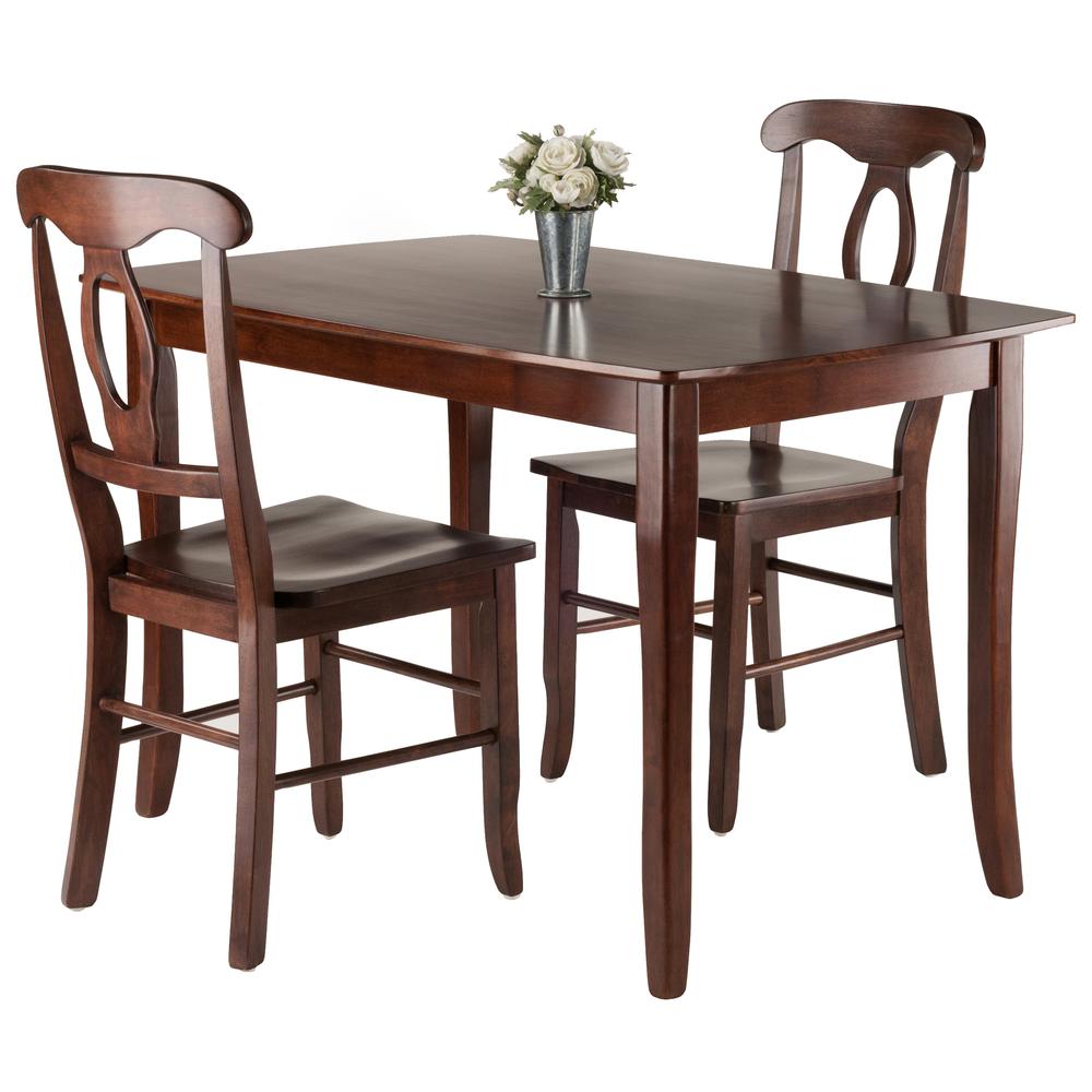 Inglewood 3-PC Set Dining Table w/ 2 Key Hole Back Chairs. Picture 2