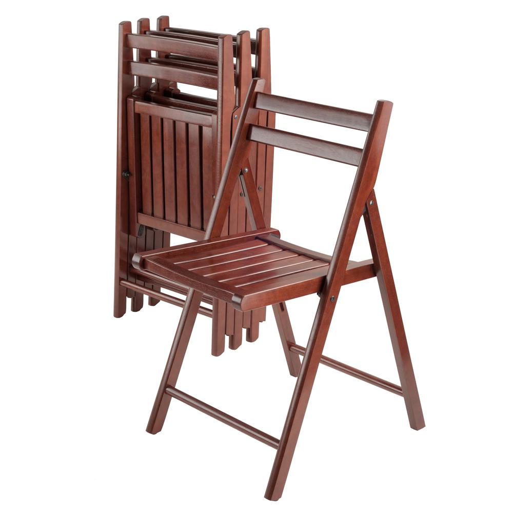 Robin 4-PC Folding Chair Set Walnut. Picture 3