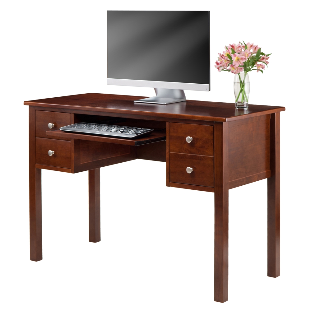 Emmett Writing Desk with pull out keyboard and two drawers plus a file drawer. Picture 2