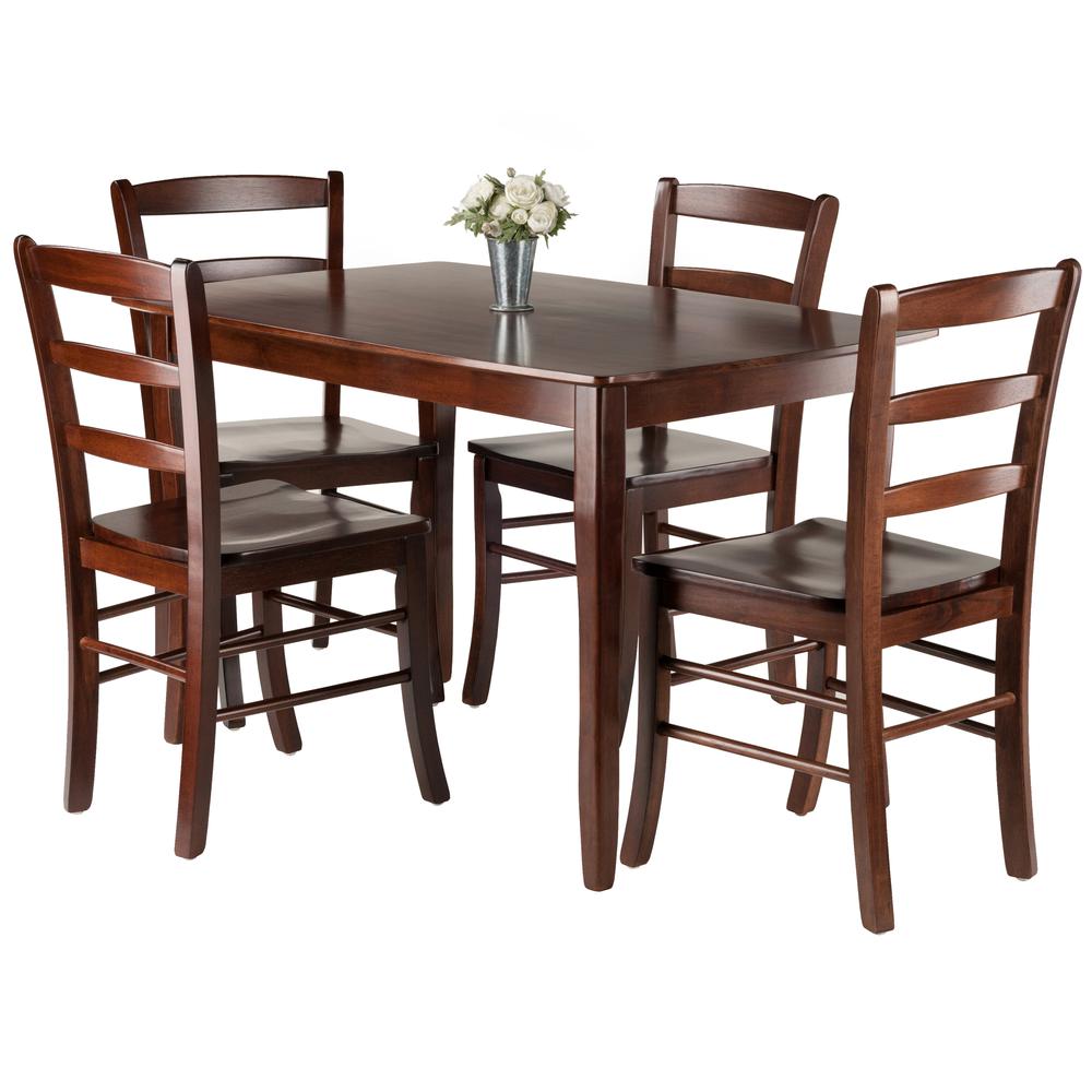 Inglewood 5-PC Set Dining Table w/ 4 Ladderback Chairs. Picture 2