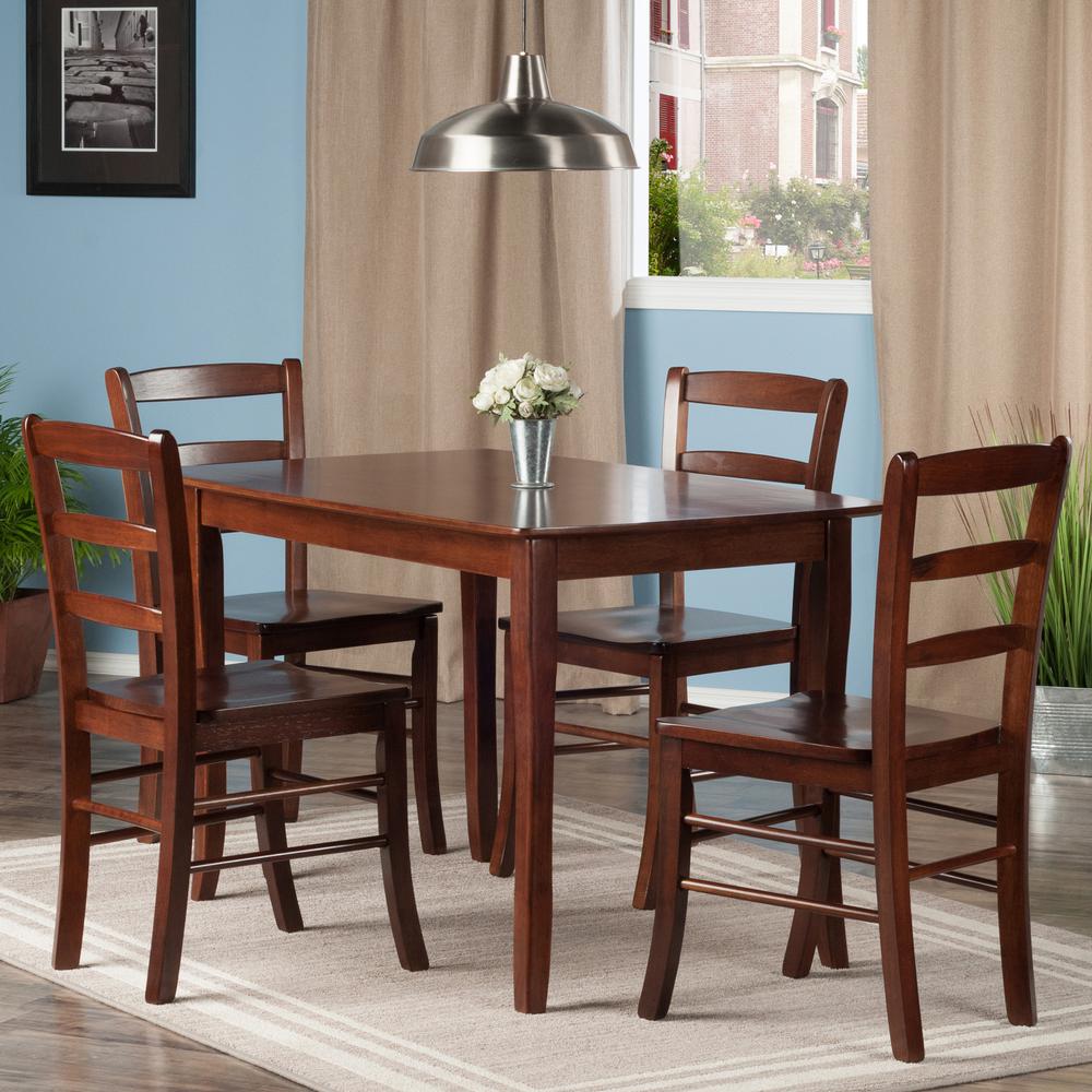 Inglewood 5-PC Set Dining Table w/ 4 Ladderback Chairs. Picture 3