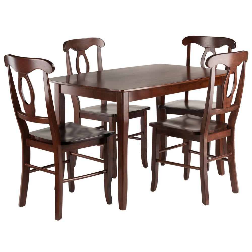 Inglewood 5-PC Set Dining Table w/ 4 Key Hole Back Chairs. Picture 1