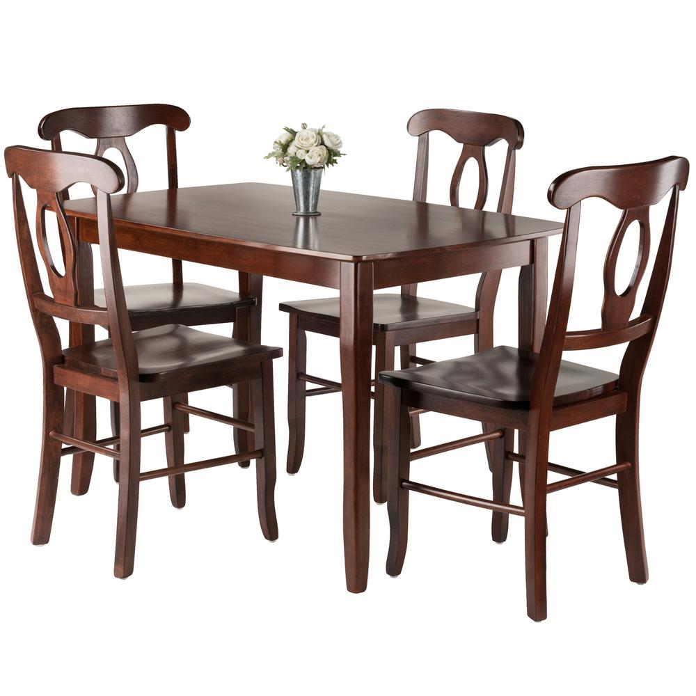 Inglewood 5-PC Set Dining Table w/ 4 Key Hole Back Chairs. Picture 2
