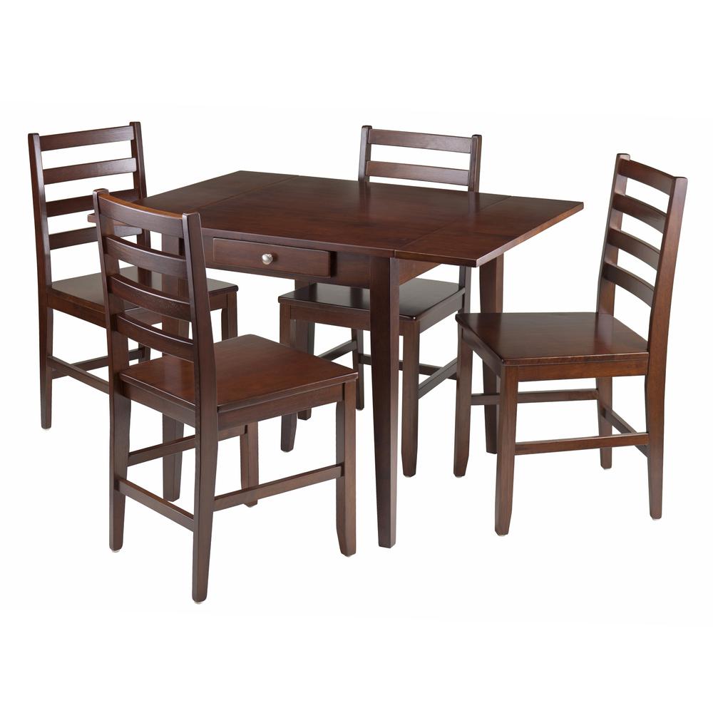 Hamilton 5-Pc Drop Leaf Dining Table with 4 Ladder Back Chairs. Picture 1