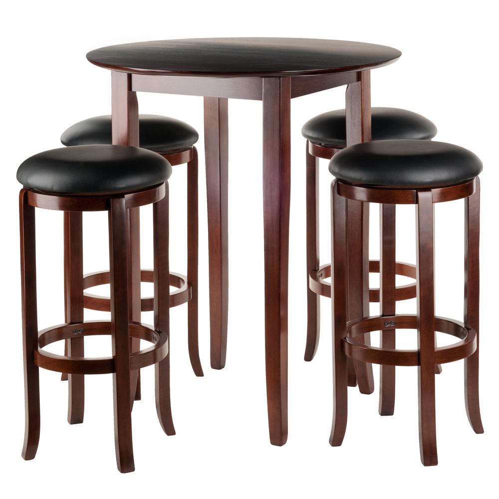 Fiona Round 5pc High/Pub Table Set with PVC Stools. The main picture.