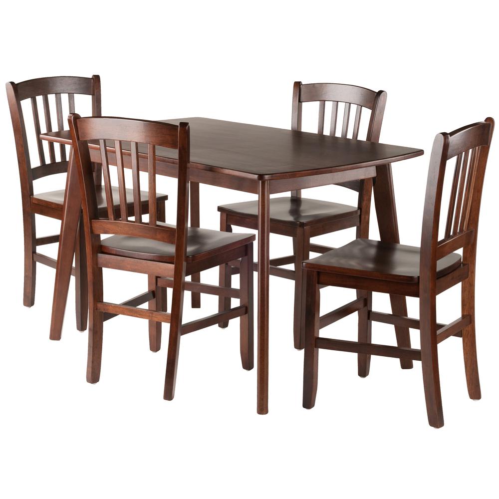 Shaye 5-PC Set Dining Table w/ Slat Back Chairs. The main picture.
