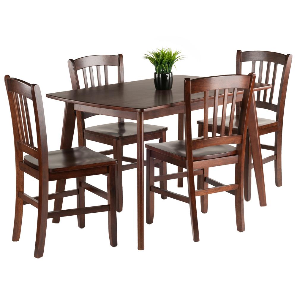 Shaye 5-PC Set Dining Table w/ Slat Back Chairs. Picture 2
