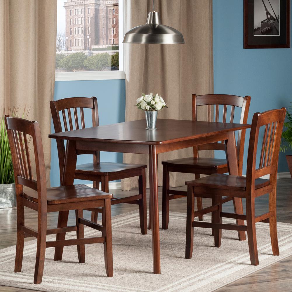 Shaye 5-PC Set Dining Table w/ Slat Back Chairs. Picture 3