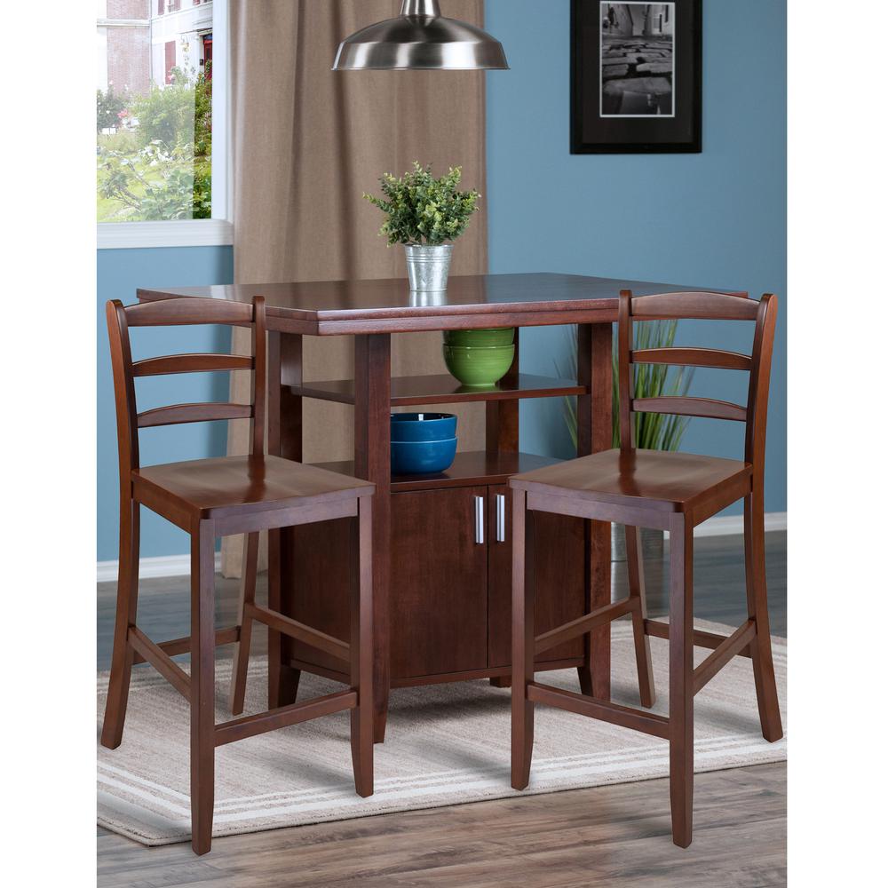 Albany 3-pc  Set High Table w/Ladder Back Counter Stools. Picture 3