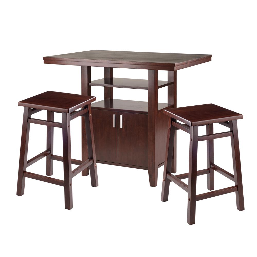 Albany 3-pc Set High Table w/ Counter Stools. Picture 1