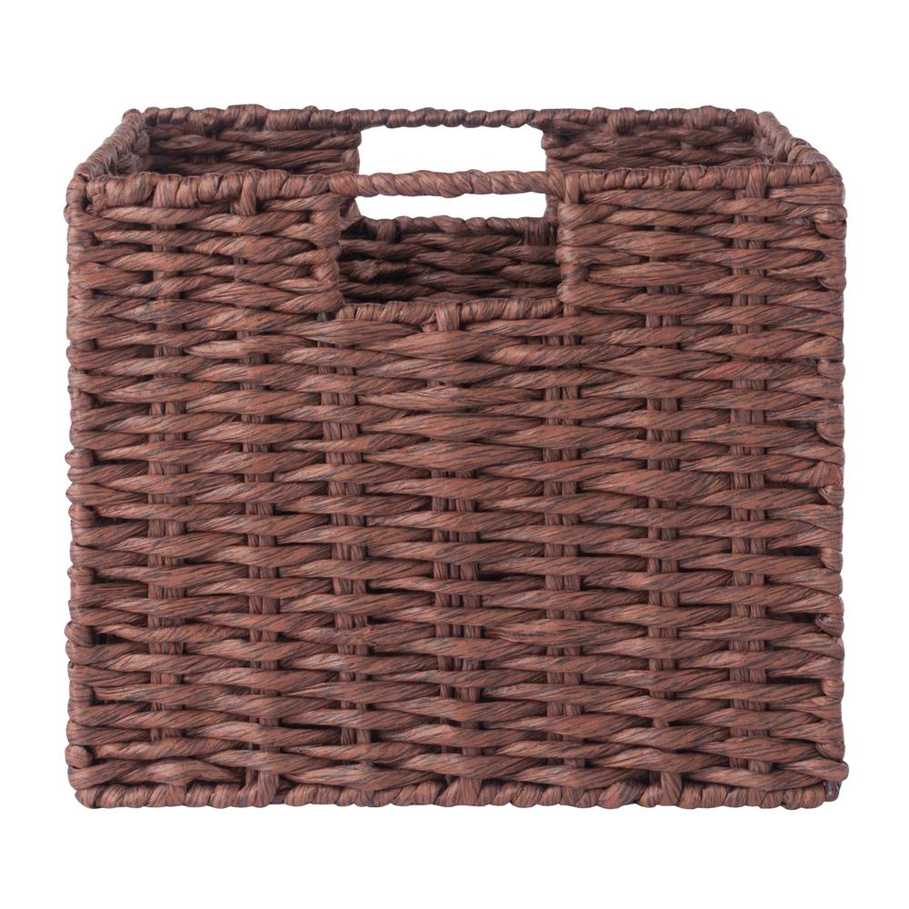 Tessa 3-Pc Woven Rope Basket Set, Foldable in Walnut. Picture 5