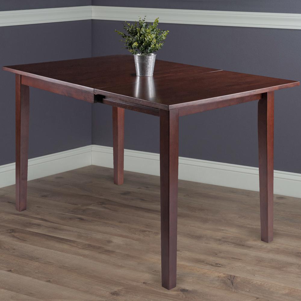 Perrone Drop Leaf Dining Table Walnut Finish. Picture 11