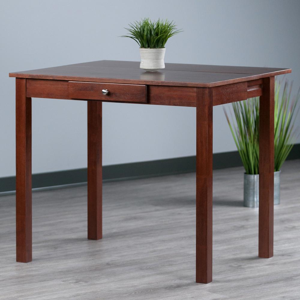 Perrone High Table with Drop Leaf, Walnut Finish. Picture 11