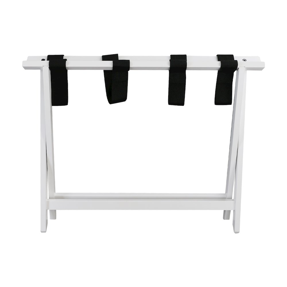Heavy Duty 30" Extra Wide Luggage Rack - White. Picture 4