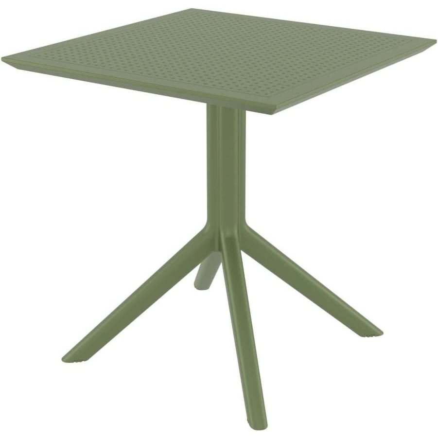 Sky Square Table 27 inch Olive Green. Picture 1