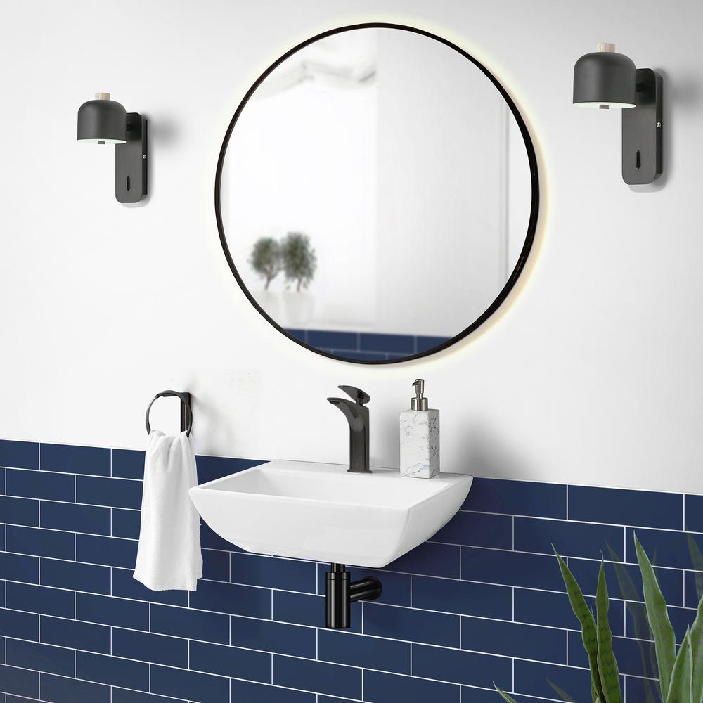 Sublime Compact Ceramic Wall Hung Sink. Picture 17