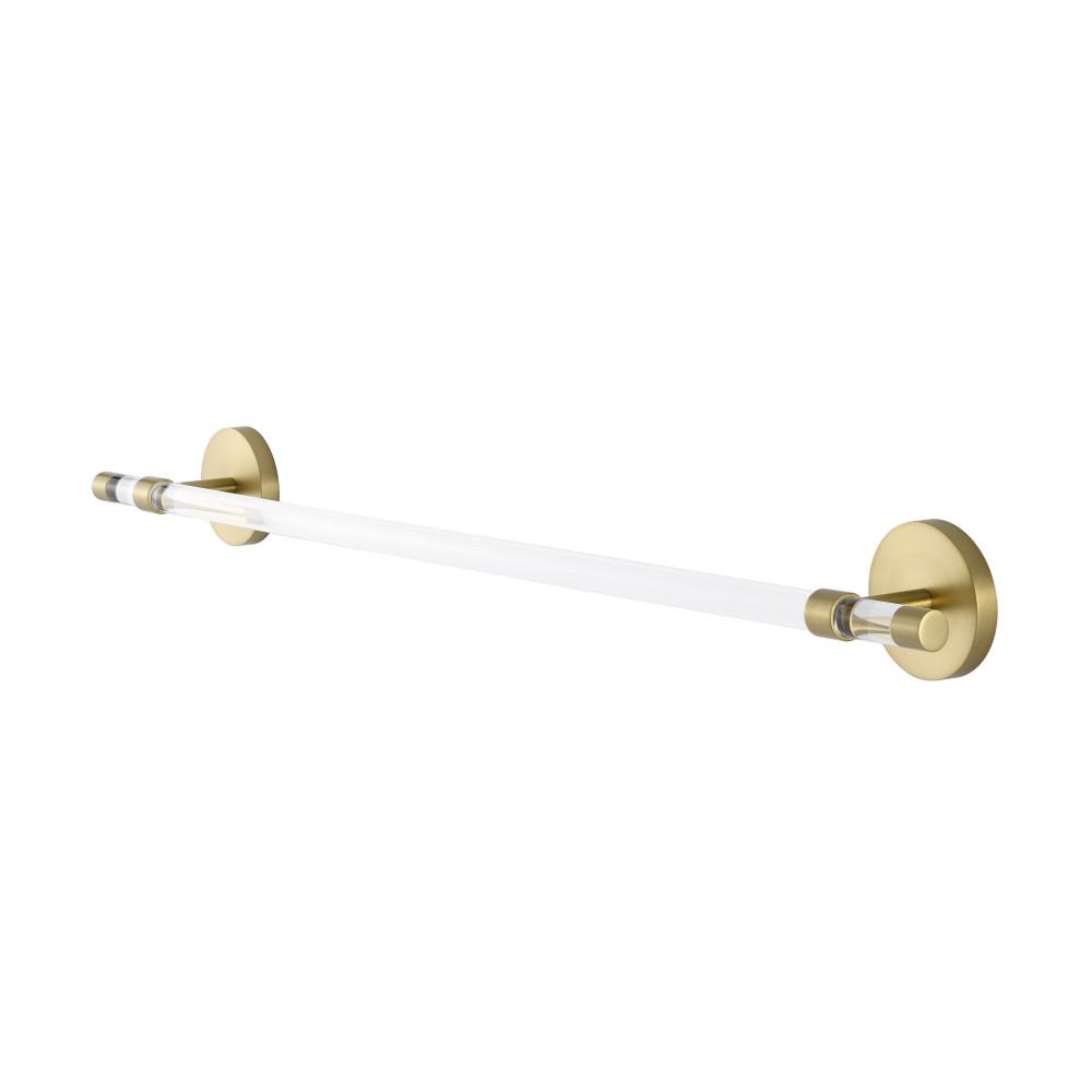 Verre Acrylic Towel Bar in Brushed Gold. Picture 3