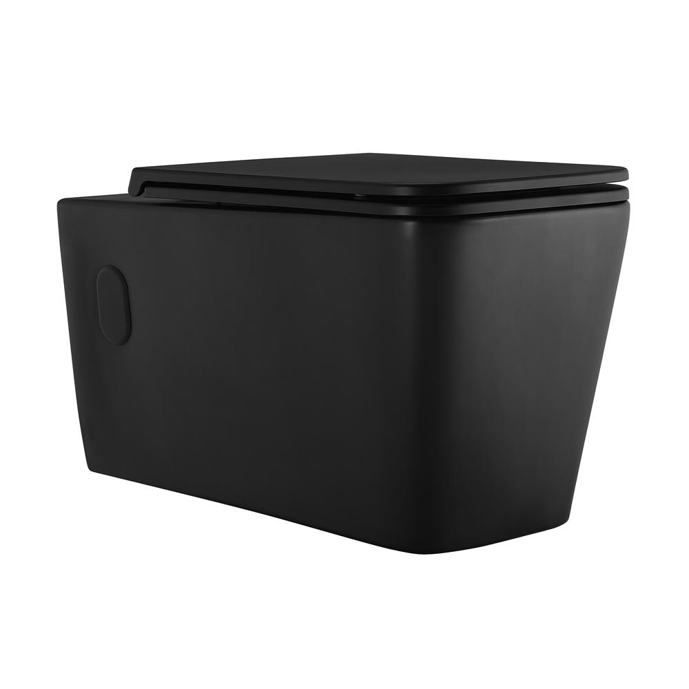 Concorde Wall Hung Toilet Bowl, Matte Black. Picture 1