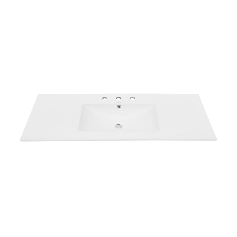 Ceramic Vanity Top 48 inch with Three Faucet Holes. Picture 3