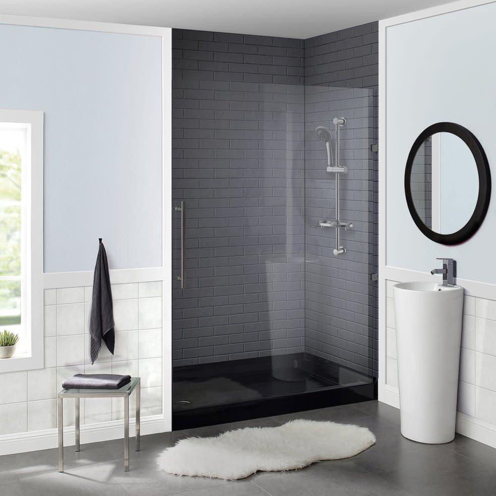 Voltaire 60" x 36" Acrylic Black, Single-Threshold, Left Drain, Shower Base. Picture 2
