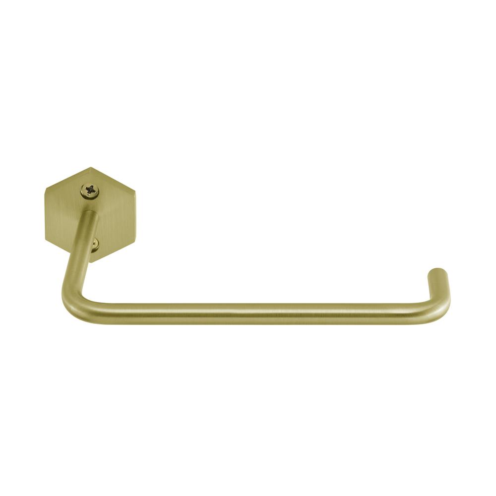Brusque Toilet Paper Holder in Brushed Gold. Picture 1