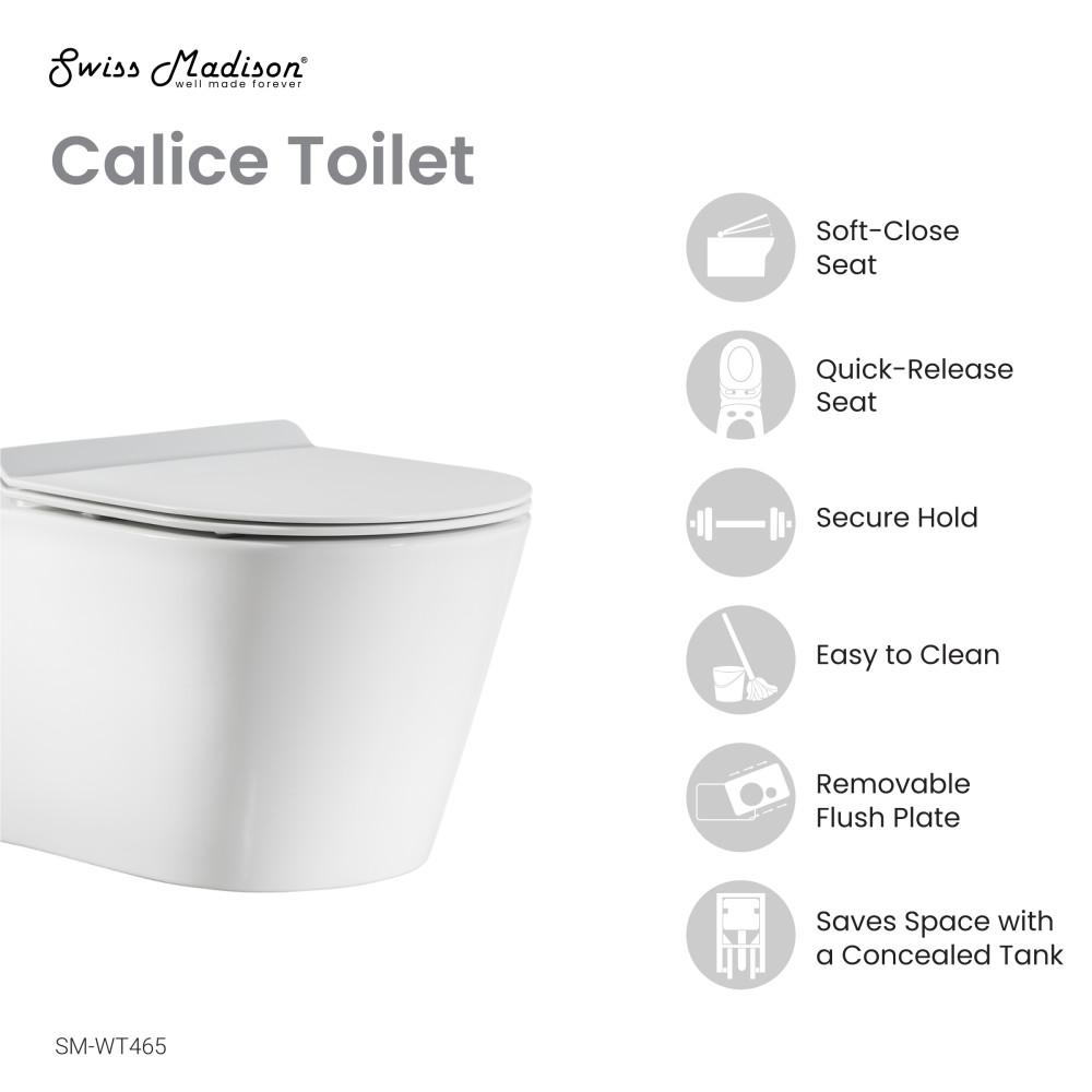 Calice Wall-Hung Round Toilet Bowl. Picture 4