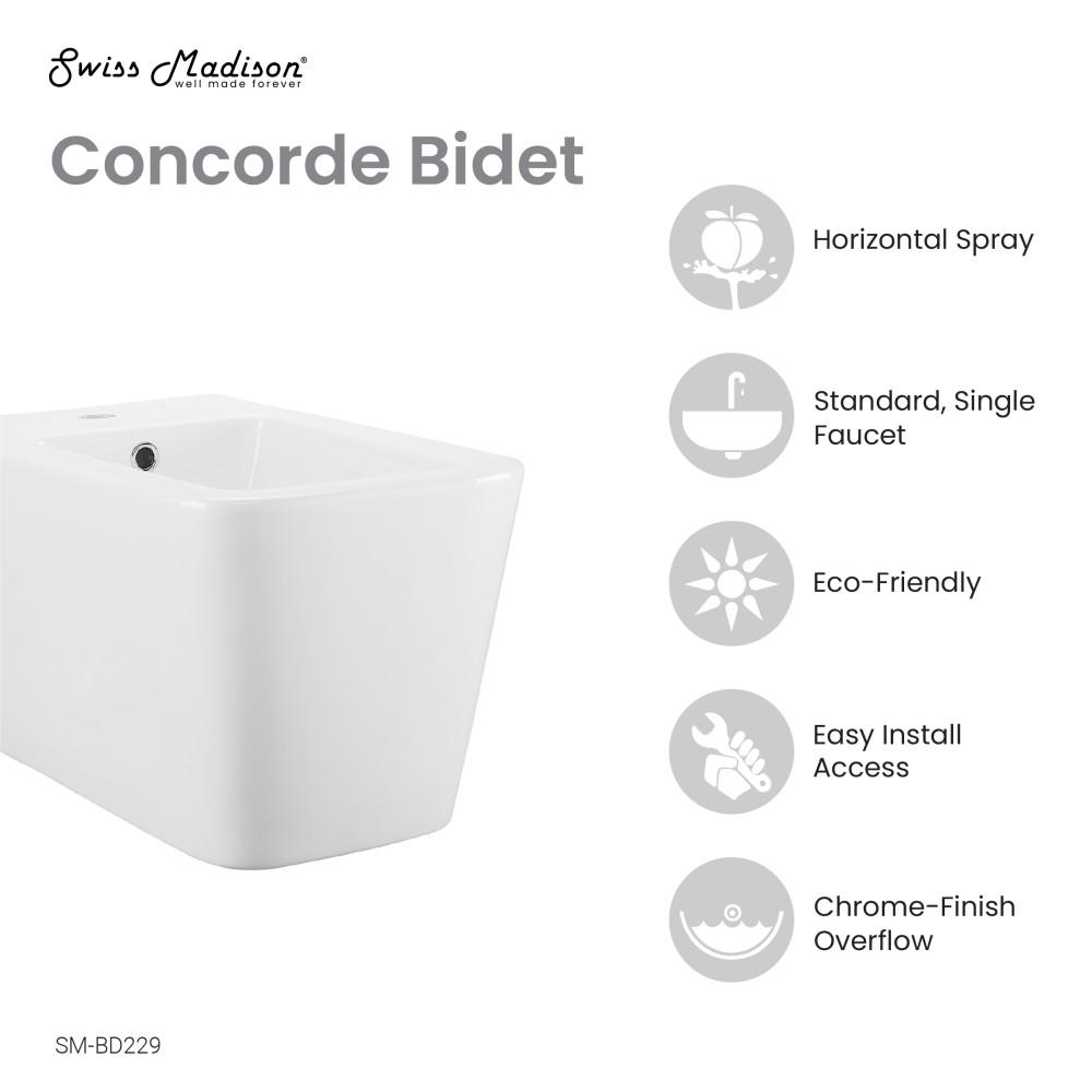 Concorde Wall-Hung Bidet. Picture 4
