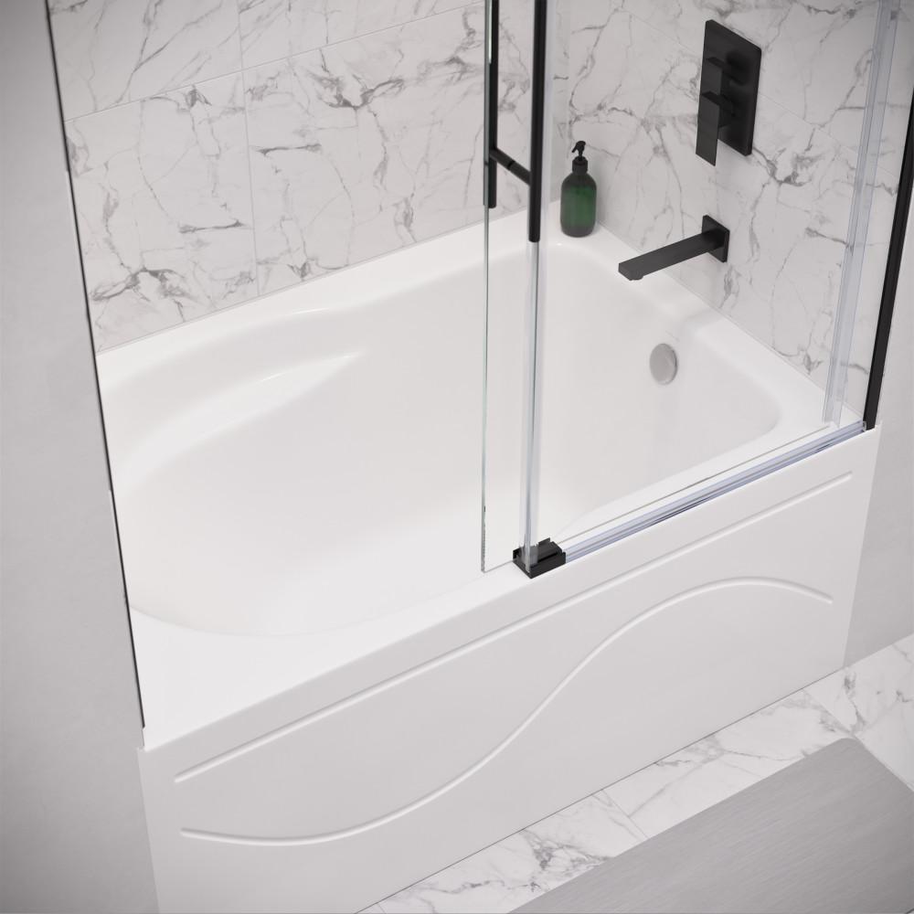 Ivy 48'' x 32" Bathtub with Apron Right Hand Drain in White. Picture 4