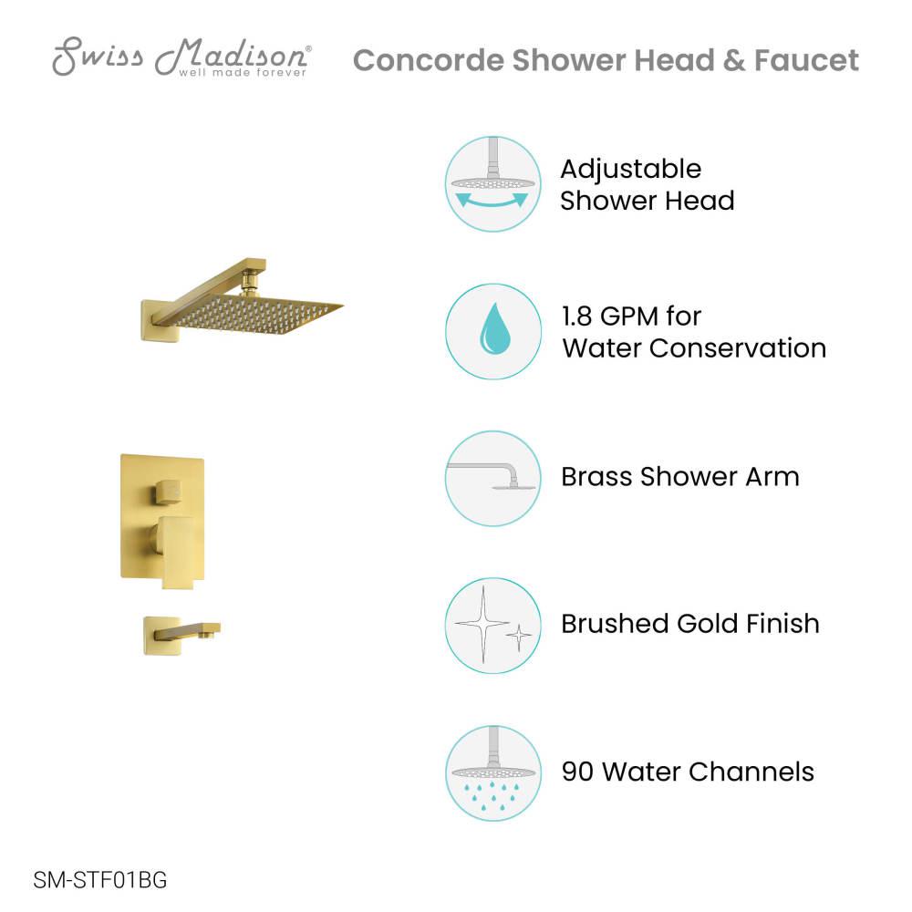 Concorde Single-Handle 1-Spray Tub and Shower Faucet. Picture 4
