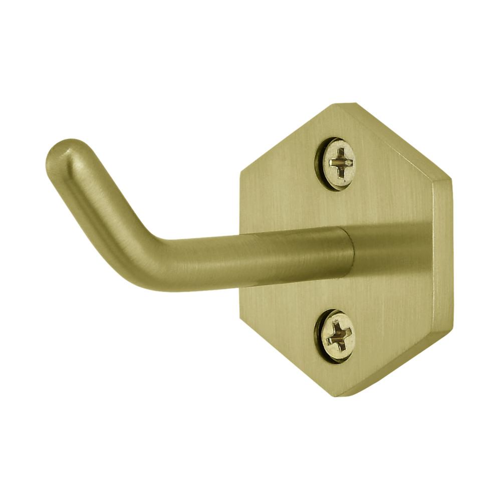 Brusque Robe Hook in Brushed Gold. Picture 4