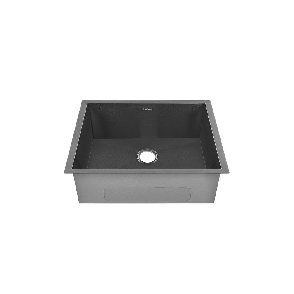 Tourner 21 x 18 Stainless Steel, Single Basin, Undermount Kitchen Sink,Black. Picture 1