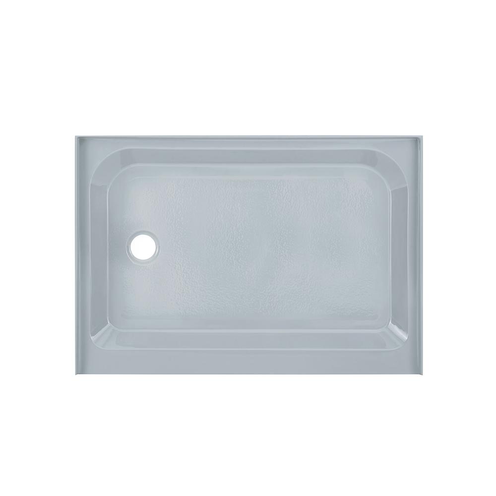Voltaire 48" x 36" Single-Threshold, Left-Hand Drain, Shower Base in Grey. Picture 1