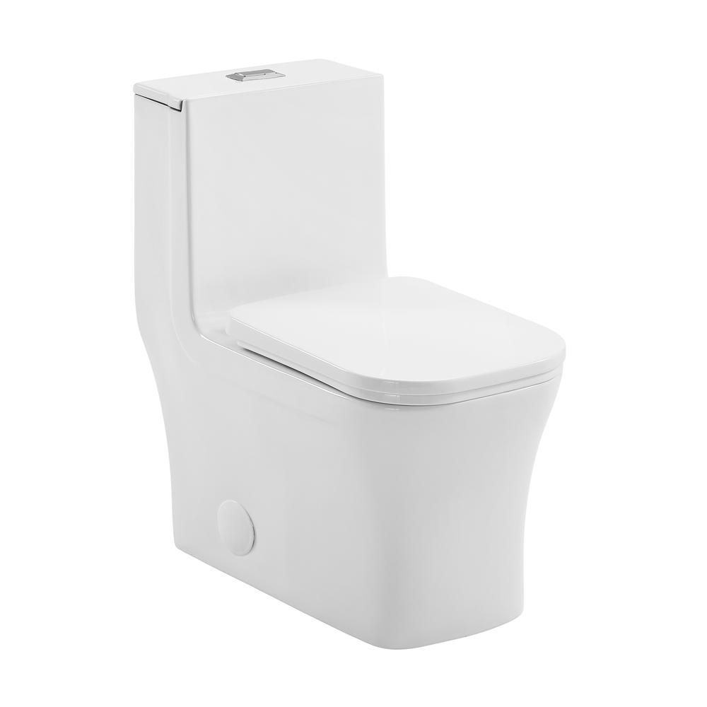 Concorde One Piece Square Toilet Dual Flush 1.1/1.6 gpf with 10" Rough In. Picture 1