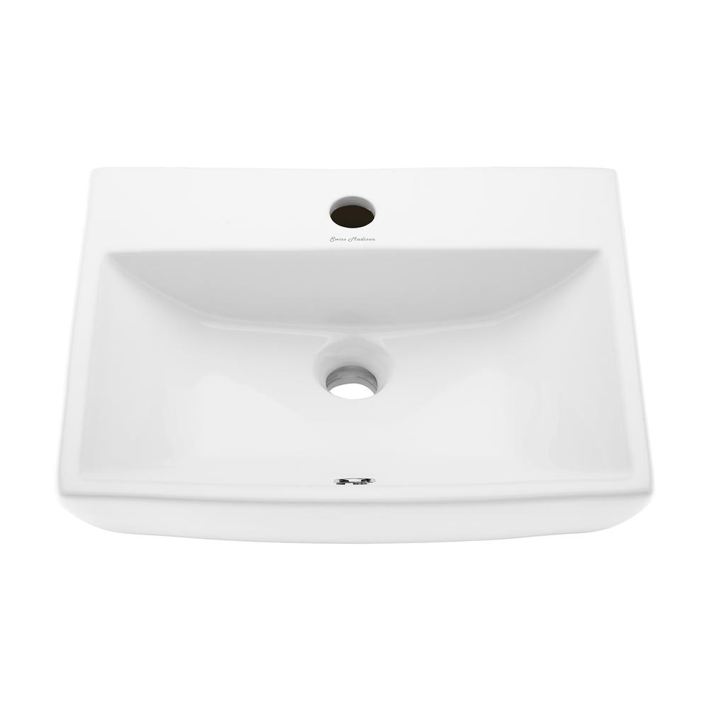 Sublime Compact Ceramic Wall Hung Sink. Picture 1