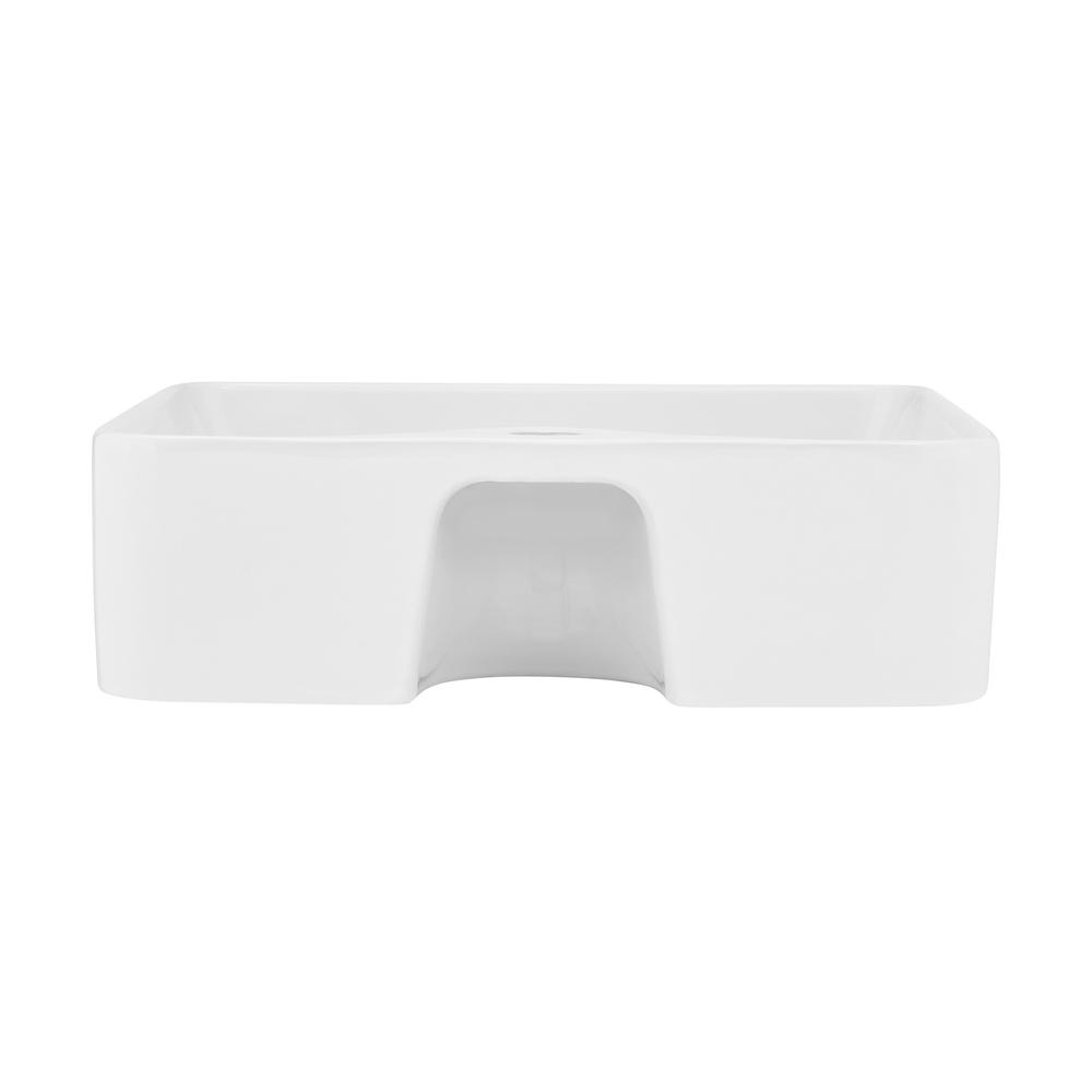 Rennes 19" Vessel Sink in Glossy White. Picture 5