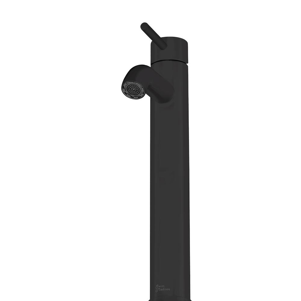 Ivy Single Hole, Single-Handle, High Arc Bathroom Faucet in Matte Black. Picture 3