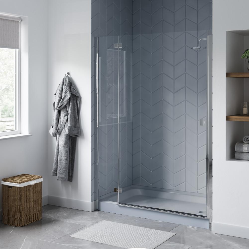 Voltaire 60" x 36" Single-Threshold, Right-Hand Drain, Shower Base in Grey. Picture 2