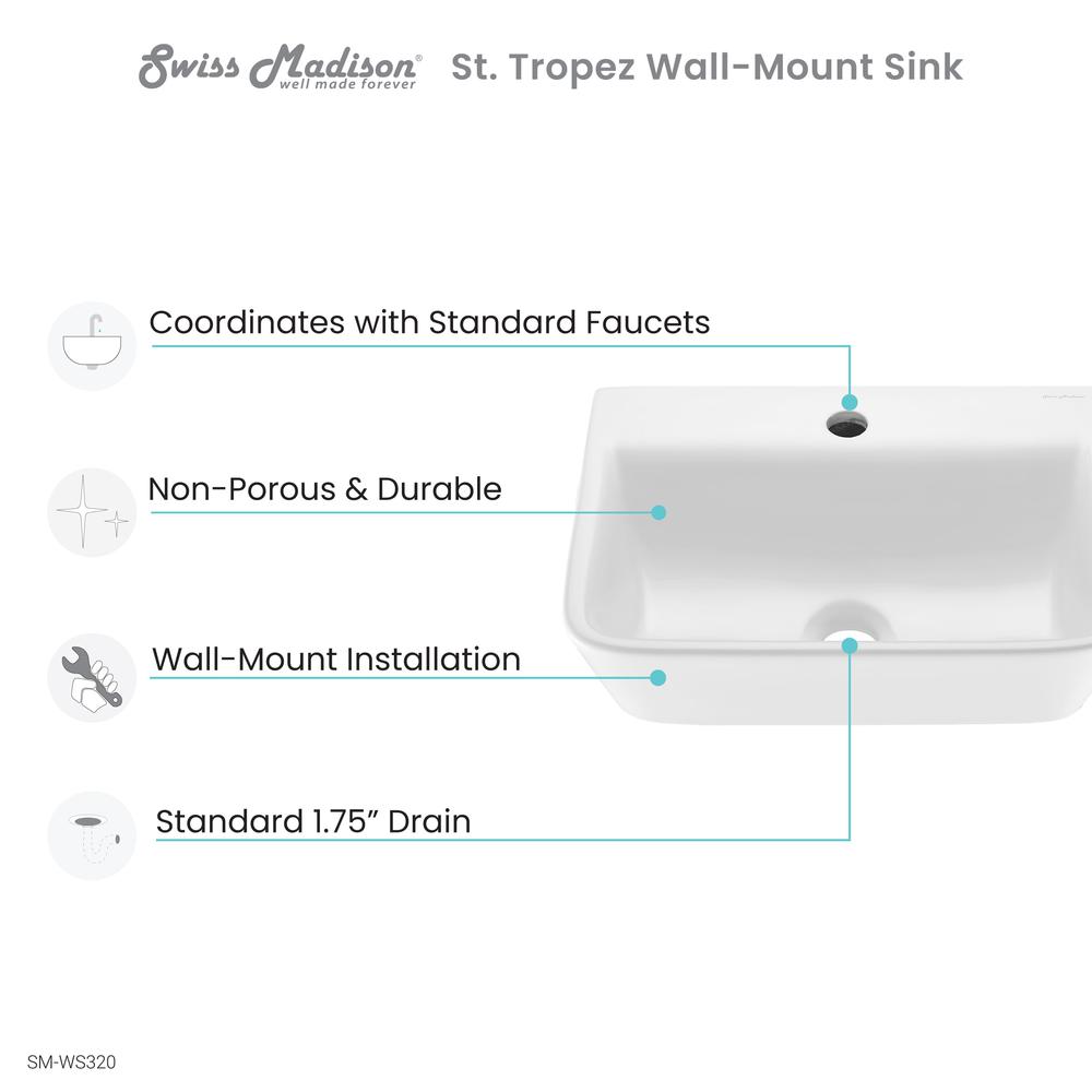St. Tropez Wall Mount Sink. Picture 7